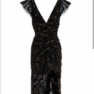 Alice McCall Black/Gold Dress